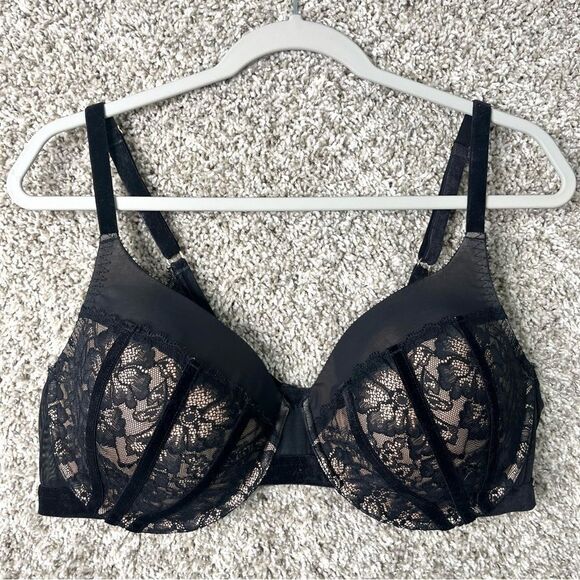 Adore Me Bra Women’s 40DD Black Floral Lace - Picture 1 of 7
